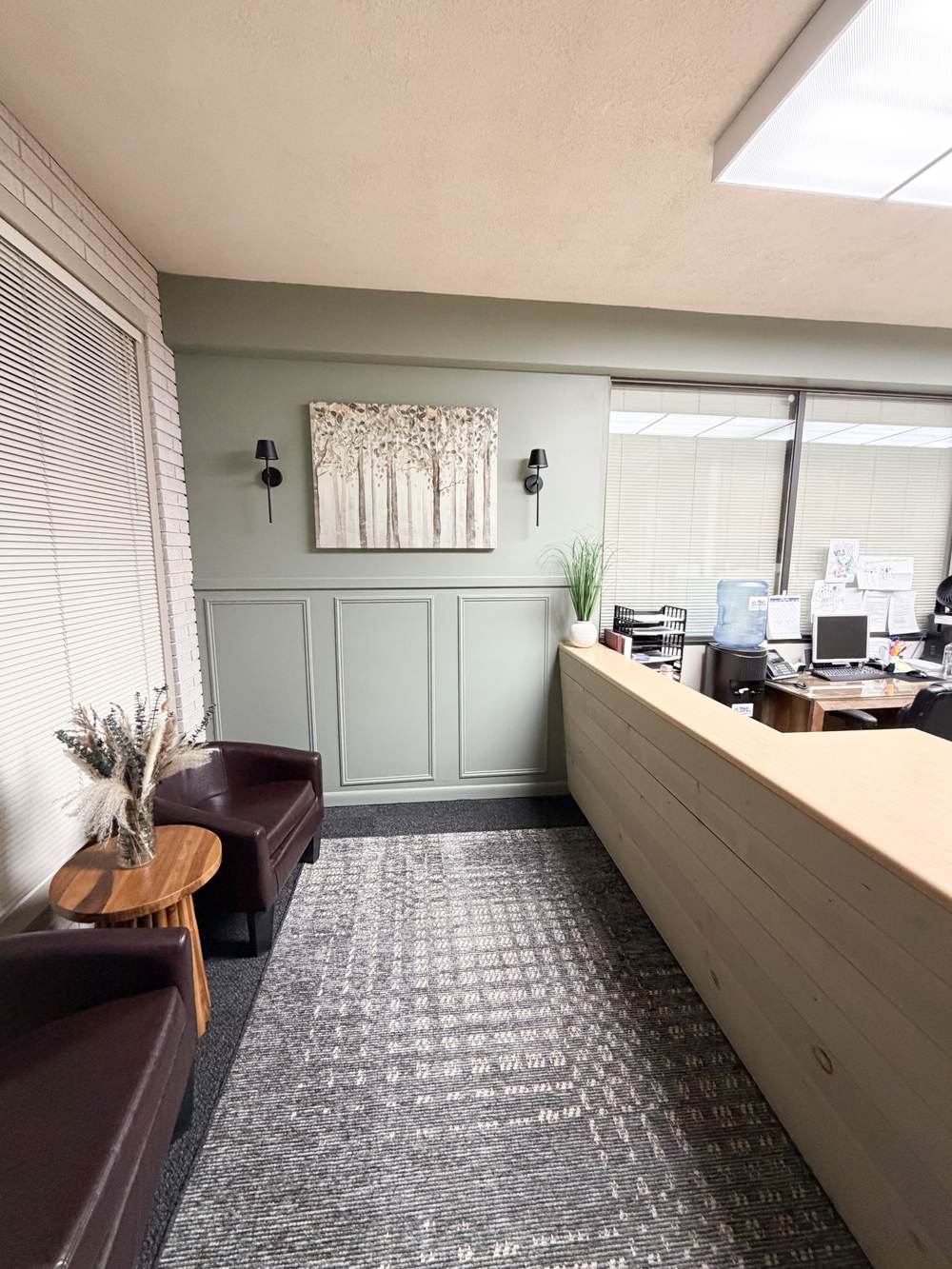Office desk area renovation — Renewed Spaces by Michele